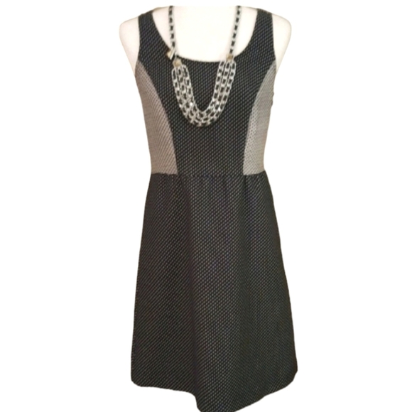 Vintage Limited‎ Black and White Dot  Check Knee Length Dress - Picture 1 of 7